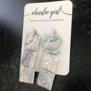 Handmade clay earrings 3 color choices!